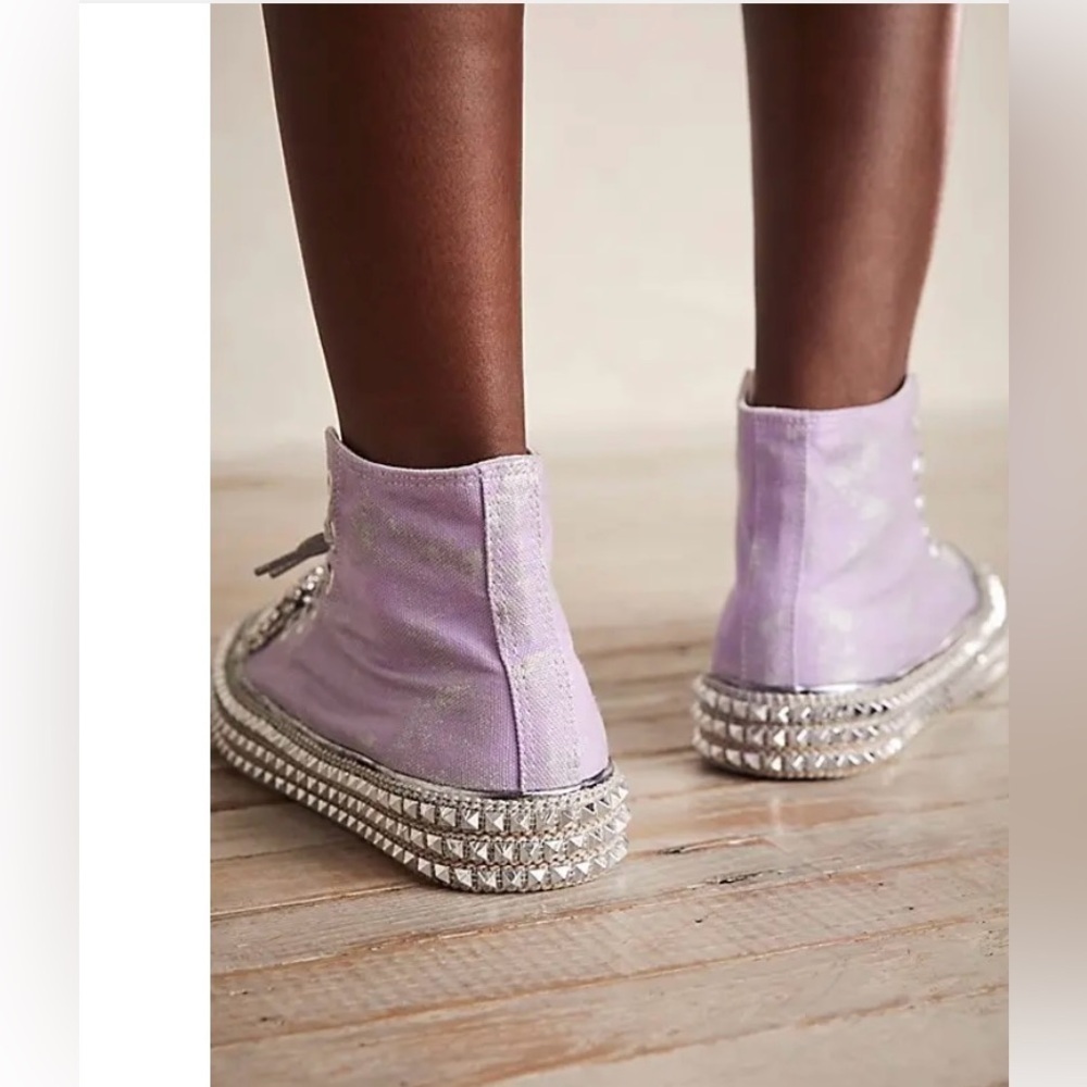 Free People x Nan-Ku Cruise Studded High Top Sneakers Size 9 NIB - Picture 3 of 16